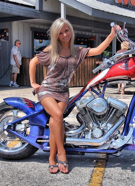 Biker Contest Chicks Strip Naked For Big Crowd